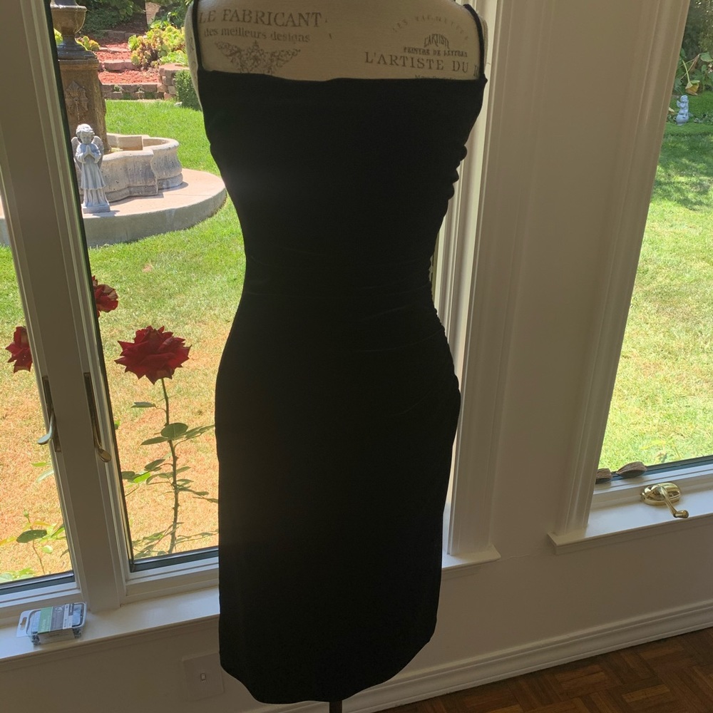 Black velvet dress